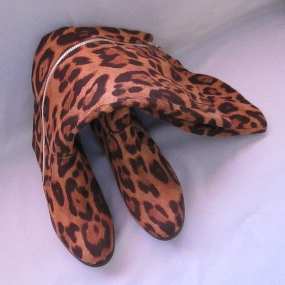 💖JOURNEE COLLECTION KERIN ANIMAL PRINT KNEE HIGH BOOTS; SZ 7 NEW 💖 - Picture 13 of 16